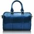 LS7008A - Teal Patent Barrel Handbag