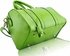 LS7008A - Green Patent Barrel Handbag