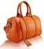 LS7008A - Orange Patent Barrel Handbag