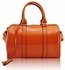 LS7008A - Orange Patent Barrel Handbag