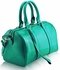 LS7008A - Emerald Patent Barrel Handbag