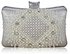 LSE00206 - Wholesale & B2B Ivory Beaded Pearl Rhinestone Clutch Bag Supplier & Manufacturer
