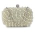 AGC00209 - Ivory Beaded Pearl Rhinestone Clutch Bag