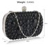 LSE00210 - Wholesale & B2B Black Sparkly Crystal Satin Clutch purse Supplier & Manufacturer