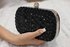 LSE00210 - Wholesale & B2B Black Sparkly Crystal Satin Clutch purse Supplier & Manufacturer