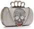 LSE00212 - Wholesale & B2B Silver Women's Knuckle Rings Evening Bag Supplier & Manufacturer