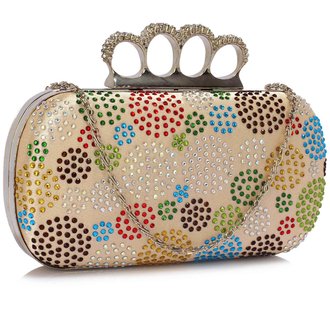 LSE00214 - Wholesale & B2B Champagne Women's Knuckle Rings Evening Bag Supplier & Manufacturer