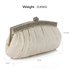LSE00216 - Ivory Floral Satin Lace Clutch Bag