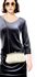LSE00216 - Ivory Floral Satin Lace Clutch Bag