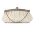 LSE00216 - Ivory Floral Satin Lace Clutch Bag