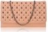 LSE00218 - Pink Quilted Purse With Skull Stud Detail