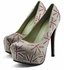 LSS00123 - Champagne Diamante Embellished Platform Shoes