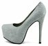 LSS00125 - Ivory Lace Covered Platform Court Shoes