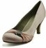 LSS00132 - Champagne Diamante Satin Court Shoes