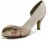 LSS00133 - Champagne Diamante Satin Court Shoes