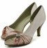 LSS00133 - Champagne Diamante Satin Court Shoes