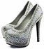 LSS00120 - Silver Studded Platform Shoes