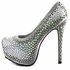 LSS00120 - Silver Studded Platform Shoes