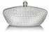 LSE0091 - Ivory Diamante Encrusted Clutch Evening Wedding Bag Purse