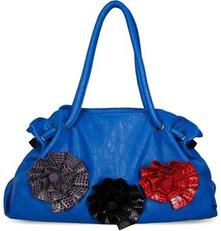 LS00187 - Blue Floral Fashion Handbag