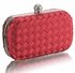 LSE00213 - Gorgeous Red Hard Case Evening Bag