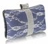 LSE00227 - Navy Crystal Strip Clutch Evening Bag