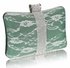 LSE00227 - Green Crystal Strip Clutch Evening Bag