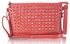 AG00230 - Red CrossBody Bag With  Stud Detail