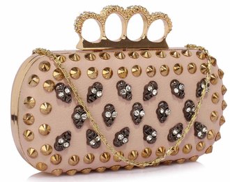 LSE00231- Wholesale & B2B Nude Women's Knuckle Rings Evening Bag Supplier & Manufacturer