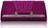 LSE00238 - Fuchsia Diamante Evening Clutch Bag