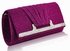 LSE00238 - Fuchsia Diamante Evening Clutch Bag