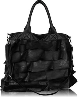 black purse long shoulder strap