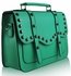 LS00280M - Emerald Studded Satchel