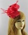 LSH00178 - Coral Feather & Flower Fascinator