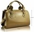 LS0043B - Beige Studded Fashion Satchel Handbag