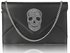 LSE00228 - Black Skull Flapover Clutch Purse