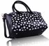 LS0075 - Black Polka Dot Satchel Handbag