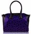 LS0075 - Navy Polka Dot Satchel Handbag
