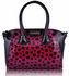 LS0075 - Purple Polka Dot Satchel Handbag