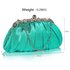 LSE0088 - Emerald Sparkly Crystal Satin Evening Clutch