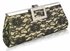 LSE00226 - Gold Elegant Floral Satin Lace Clutch Bag