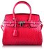 LS00140A  - Luxury Pink Ostrich Effect Tote Bag