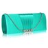 LSE0066 - Emerald Crystal Satin Clutch purse