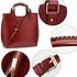 AG00267 - Burgundy Ladies Fashion Tote Handbag