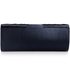 LSE00104 - Navy Crystal Flower Satin Clutch
