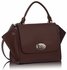 LS0068A - Brown Flap Satchel