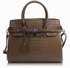 LS00140C  - Luxury Tan Croc Style Tote Bag