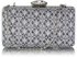 LSE0028 - Grey Satin Evening Clutch Bag