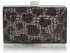 LSE0032 - Black Crystal Encrusted Clutch Bag