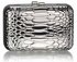 LSE0038- Silver Hard Case Clutch Bag